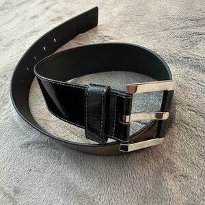 Hobo International Wide Leather Belt Ombre Women's SMALL Silver Buckle